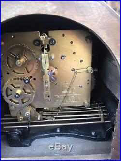 Beautiful Art Deco Walnut Mantle Clock