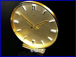 Beautiful Golden Art Deco Design Desk Clock Kienzle Automatic Germany