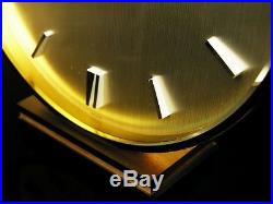 Beautiful Golden Art Deco Design Desk Clock Kienzle Automatic Germany