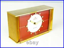 Beautiful Later Art Deco Bauhaus Desk Clock Automatic Junghans Germany