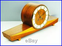 Beautiful Later Art Deco Chiming Mantel Clock From Junghans