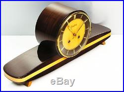 Beautiful Later Art Deco Junghans Chiming Mantel Clock From 50´s With Resonanz