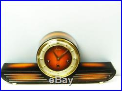 Beautiful Later Art Deco Westminster Chiming Mantel Clock From Junghans 50 ´s