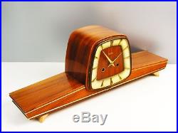 Beautiful Later Art Deco Zentra Hermle Chiming Mantel Clock From 50´s