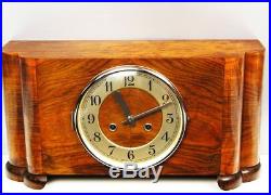 Beautiful Pure Art Deco Kieninger Chiming Mantel Clock
