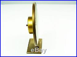Beautiful Rare Art Deco Bauhaus Brass Desk Clock Junghans
