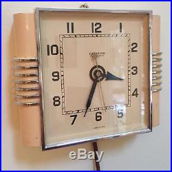 Beautiful & Restored Antique Hammond Art Deco Stewardess Electric Wall Clock