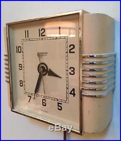 Beautiful & Restored Antique Hammond Art Deco Stewardess Electric Wall Clock