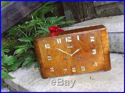 Beautiful art deco junghans 1934 mantle mantel shelf table wall clock kienzle