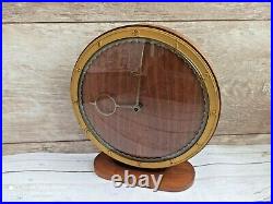 Beautiful art deco wooden Bauhaus table clock Kienzle Heinrich Moeller Germany