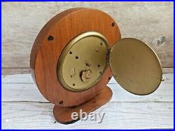 Beautiful art deco wooden Bauhaus table clock Kienzle Heinrich Moeller Germany