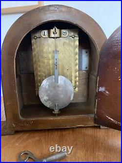 Beautifully 1930s Art Deco British Mantle Mantel Clock Cleaned And Working