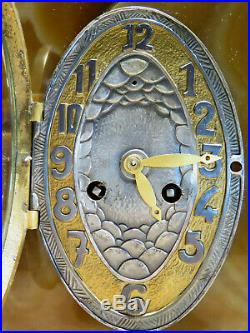 Belle et grande pendule horloge marbre art deco french clock