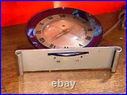 Blue Telechron Art Deco Mirror Clock