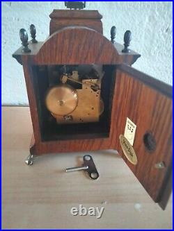 Bracket mantel Warmink Shelf Clock Moon Phase Double Bell Strike Vintage Dutch 3