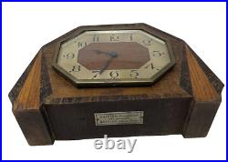 British Antique Vintage Art Deco Mantel Clock Pleasance & Harper Working