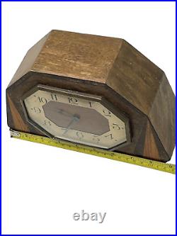 British Antique Vintage Art Deco Mantel Clock Pleasance & Harper Working