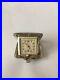 C. 1937 Solid Silver Hallmarked SWISS Miniature Travel Clock Art Deco Working