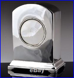 C1939 Art Deco Sterling Silver Ww2 8 Day Longines Desk Clock Military Interest