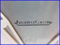 C1939, OUTSTANDING JAEGER LeCOULTRE ART DECO CHROME AND GLASS DESK MANTLE CLOCK