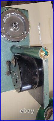 C1951 Art Deco Goblin Luna Clock Table Lamp Chrome Ashtry