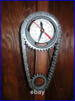 Car Truck Engine Timing Chain Wall Clock Man Cave Automobile Industrial Art Deco