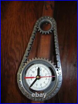 Car Truck Engine Timing Chain Wall Clock Man Cave Automobile Industrial Art Deco