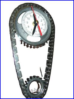 Car Truck Engine Timing Chain Wall Clock Man Cave Automobile Industrial Art Deco