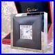 Cartier Art Deco Stainless Steel & Ebony Wood Desk Travel Clock #2747 with Case