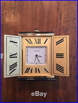 Cartier Tryptique Desk Alarm Clock circa 1992 Art Deco