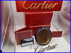 Cartier must de Cartier Lapis Art Deco Clock Blue