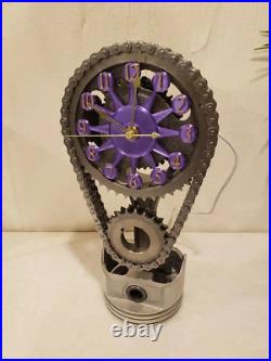 Chevy Small Block Timing Chain Clock, Motorized, Rotating