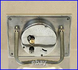 Choice'20s French Deco Strut Clock nickeled brass w luminous numbers & hands