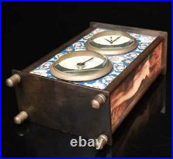 Collectible Handmade Two Mechanical Clock Exquisite brass