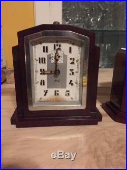 Collection of French Jaz art deco bakelite clocks