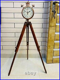 Copper Clock with Tripod Stand Modern Industrial Style Clock