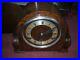 Coronet British Vintage Art Deco 8 Day Westminster Chime Mantle Clock V G C