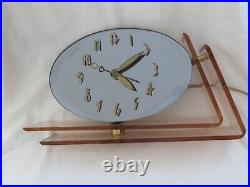 Crystal Bent Fyrart PINK Layered Glass Clock Art Deco Period RARE