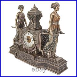 Design Toscano Versailles Maidens Sculptural Mantel Clock