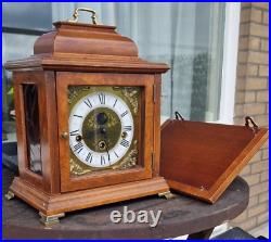 Dutch Westminster Clock Christiaan Huygens Moonphase Wall Console 8 Day Key Wind