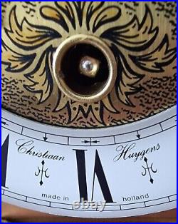 Dutch Westminster Clock Christiaan Huygens Moonphase Wall Console 8 Day Key Wind