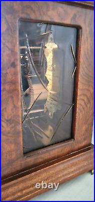 Dutch Westminster Clock Christiaan Huygens Moonphase Wall Console 8 Day Key Wind