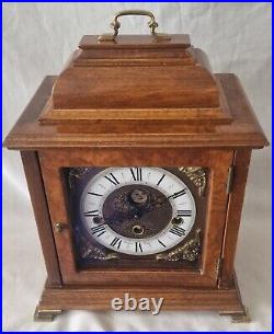 Dutch Westminster Clock Christiaan Huygens Moonphase Wall Console 8 Day Key Wind