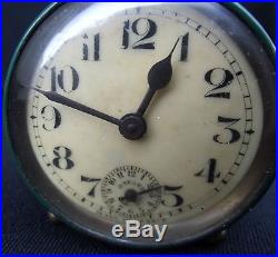 Duverdrey & Bloquel BAYARD clock alarm desk Art Deco design 1930's 6 cm x 6 cm