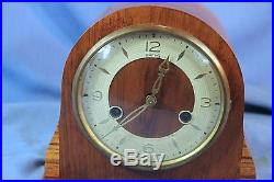 English Very Rare & Unusual Antique Table Clock Art Deco Looks/runs Great
