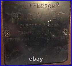 Early Art Deco Jefferson Golden View Hour Mystery Novelty Mantel Shelf Clock