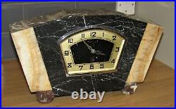 Elegant & Stylish Art Deco Marble Mantle Clock
