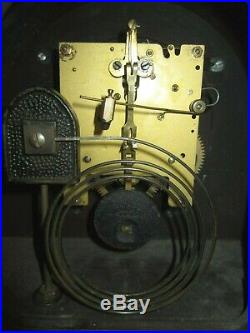 English Art Deco Mantel Clock, 8-Day, Time/Strike, Key-wind