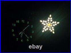 Epoxy Resin wood clock Glow In The Dark Art Deco
