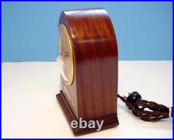 ExCond Vintage 1931-33 Telechron GOTHIC No. 328 Mahogany Case with Inlay Overhauled